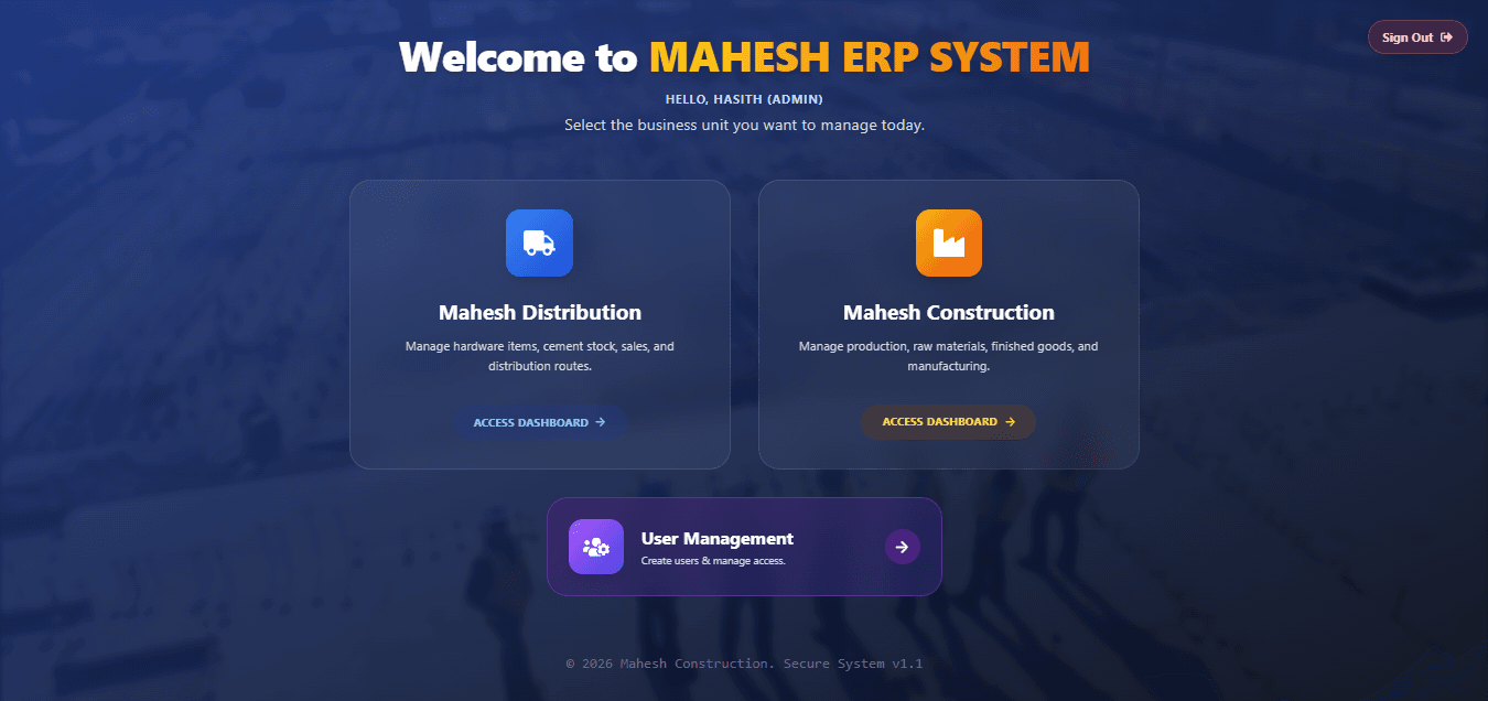 Mahesh ERP